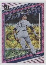 2022 Panini Donruss Dominators Pink Fireworks Javier Baez #D-3 ut4