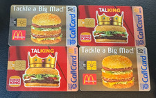 IRISH TELECOM EIREANN Phonecards - 4 x 10 Units Burger King & McDonalds