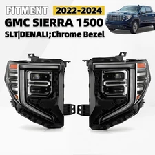 For GMC Sierra 1500 2022 2023 2024 2025 SLT Denali Full LED Headlights Pair