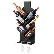 Wine Rack Wall Mounted for 6 Wine Bottles, Wall Racks for Wine Bottles Displa...