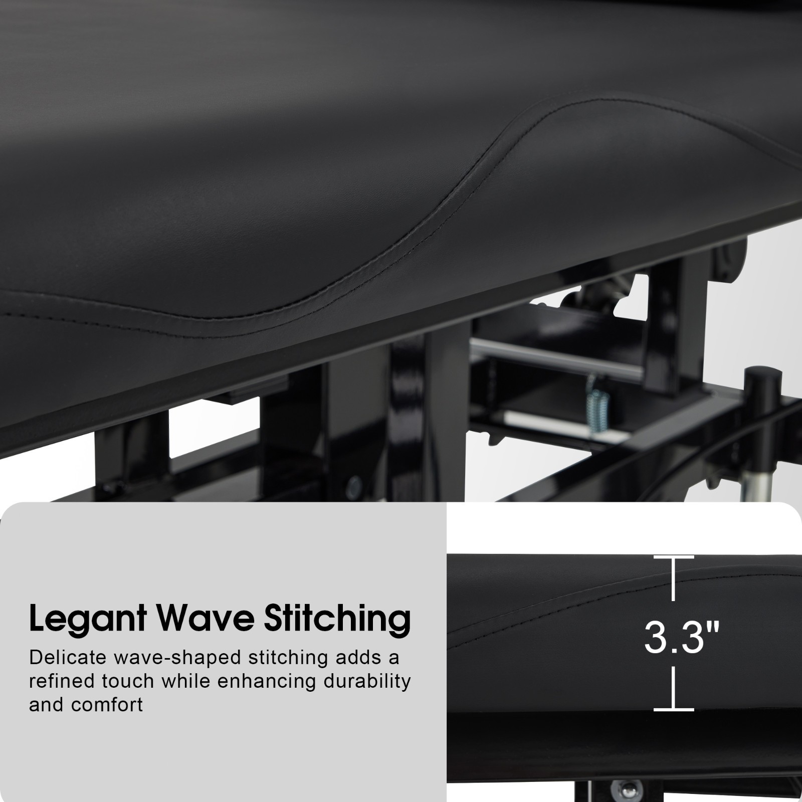 Adjustable Wheeled Electric Facial Bed, Electric Salon Spa Bed with Dual Motors