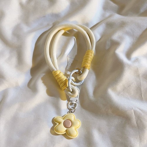 Keychain Pendant Leather Flower Strap Phone Accessories Phone Wrist Straps - Photo 8 sur 18