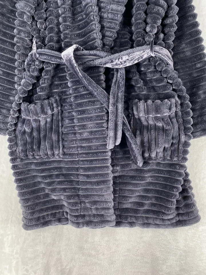 Anthropolgie халат женщин M / L серый искусственного меха Mariposa ультра мягкий норковый стиль - Изображение 3 из 4