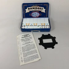 Cardinal Double Six Jumbo Color Dot Dominoes Complete Tin Set