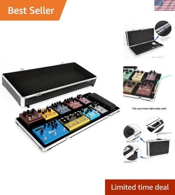 Guitar Multi Effect Pedal Case 27.5x11.6x4.2in ，with Pedal Mounting Tape Fast...