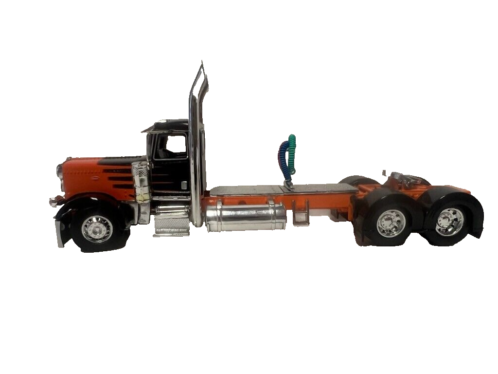 DCP 1/64 SCALE 389 PETERBILT DAY CAB, ORANGE & BLACK | eBay