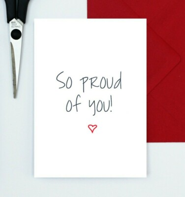 So Proud Of You Card Congratulations Well Done Graduation Exam Card Ebay