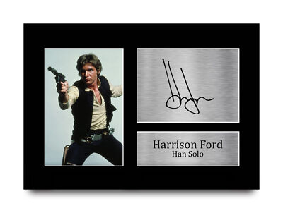 Harrison Ford signed vorgedruckt Autogramm A4 Foto Geschenk für einen Star Wars Fan