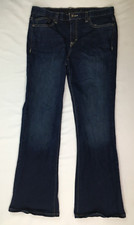 Calvin Klein Jeans Women's 30/10 True 32x31.5 Dark Blue Flare Denim VTG Y2K 90s