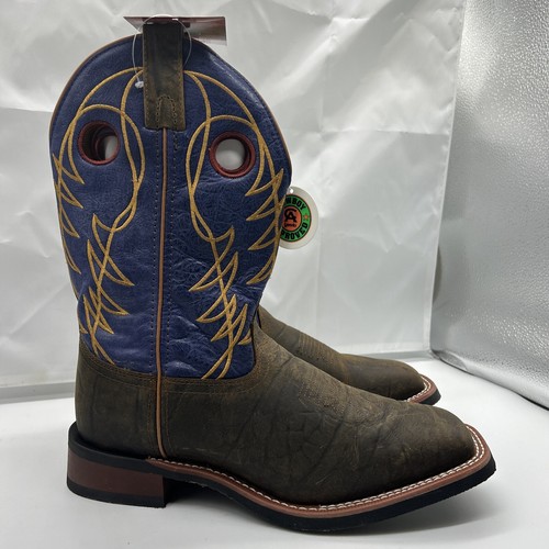 Laredo Western Boot Men’s Size 9.5 D Blue Leather Square Square Toe Cowboy