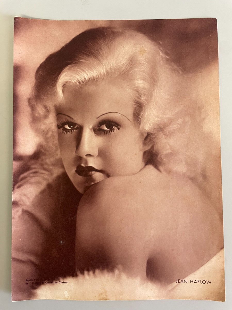 Raro Supplemento 1936 Jean Harlow Sa vie Ses films Con ritratto