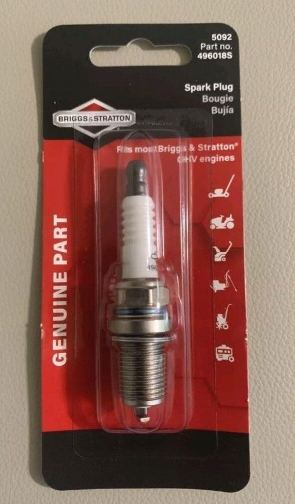 Genuine Briggs & Stratton Spark Plug 5092 • 496018S RC12YC RC14YC Lawnmower plug eBay