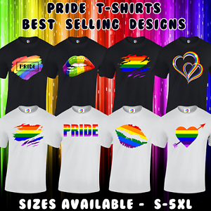 MENS LADIES UNISEX Rainbow Flag Lesbian Mardi Gras Top LGBT GAY PRIDE T-Shirts