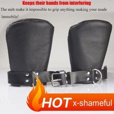 Puppy Mittens Mitt,Leather Gloves Dog Paw Palm Padded Handcuffs Binding