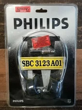 Vintage 90s Philips Stereo Headphones Over The Head Moving Sound New Sealed
