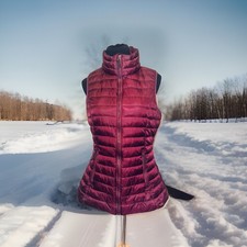 Pulse Polyester Puffer Vest M Maroon Nwot
