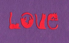 CAT LOVE die cuts scrapbook cards