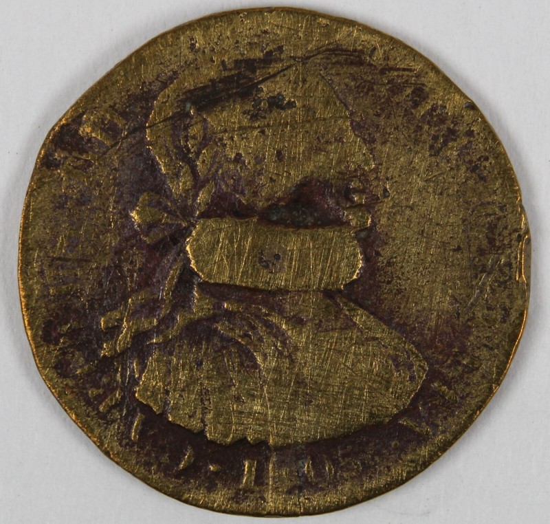 1805 JP (PERU ) 8 REALES (SMALL BUTTON MILITARY ) zise: 19mm