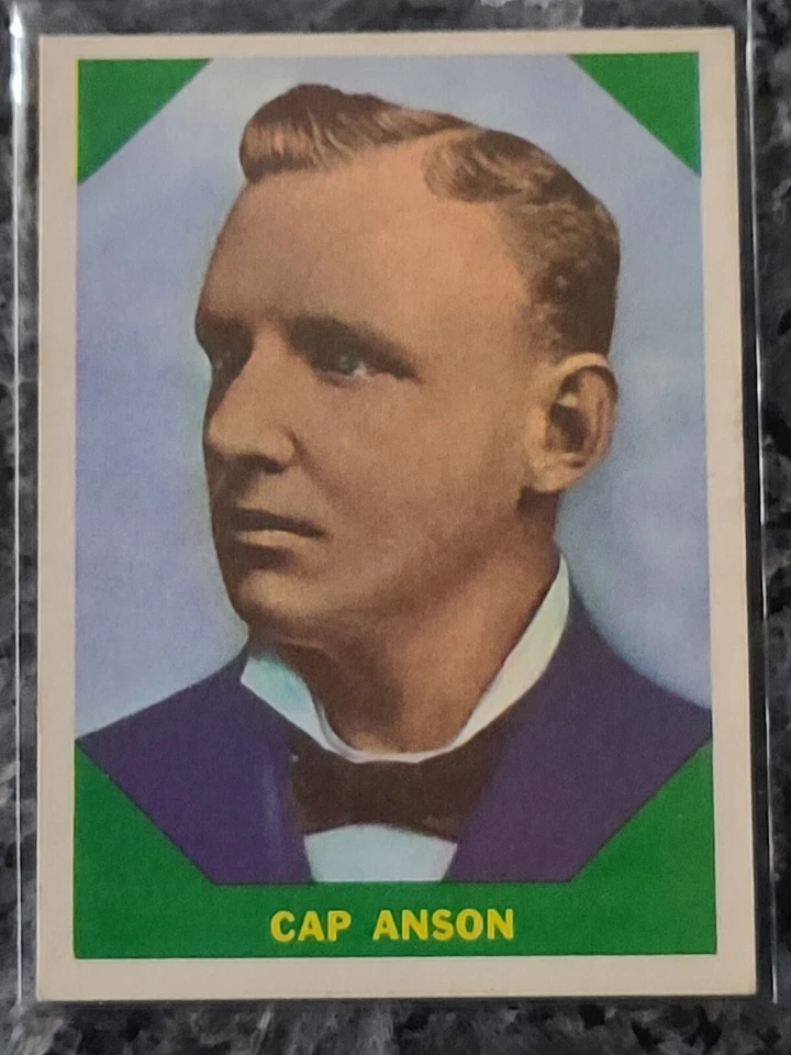 1960 Fleer 棒球伟人队 #44 帽子 Anson 芝加哥小熊队、名人堂、前夏普角 — 第 3/4 张图片