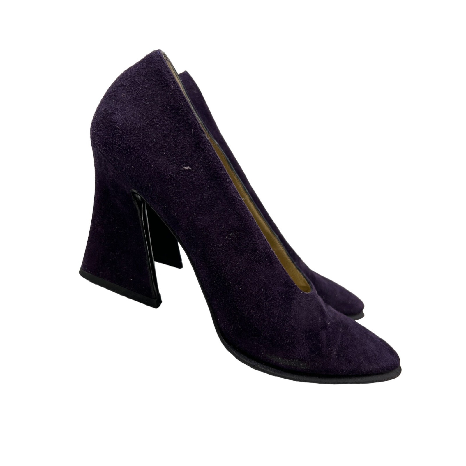 Décolleté slip on vintage Yves Saint Laurent donna 6 viola carriera ufficio