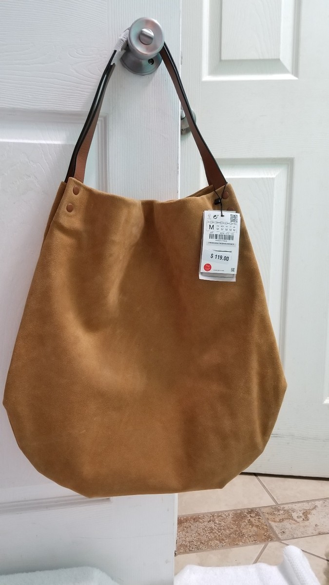ZARA LEATHER BUCKET BAG 8006/204 NWT!!!