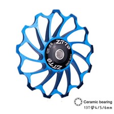 ZTTO 13T MTB Puleggia Cuscinetto Ceramica Ruota Deragliatore Posteriore (BLU)