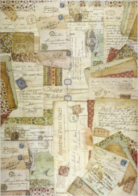 Reispapier für Decoupage Blatt A/3 Postkarten