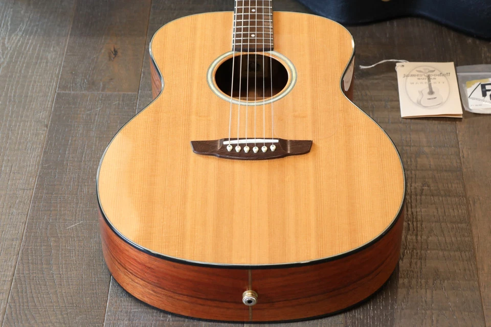 1999 Goodall AKCJ Concert Jumbo Acoustic/ Electric Guitar Natural Koa + OHSC - Image 2 of 4