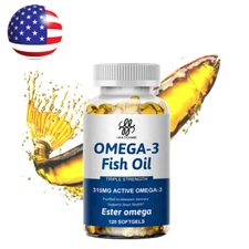 omega 3 fish oil capsules 3x strength epa & dha, highest potency