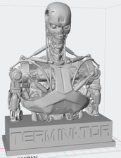 Terminator T800 Bust - 6.4 Inches/16 cm - 3d Printed - Unpainted 