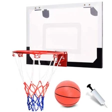 NNECW Mini Basketball Hoop Set with Shatterproof Backboard for Kid/Teen