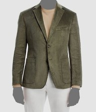 Bloomingdale's Men's Green Corduroy Regular-Fit Sport Coat Jacket Size 46R