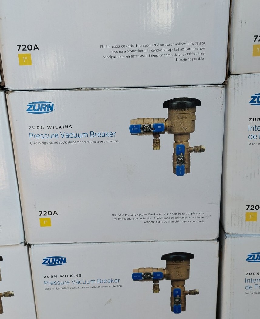 NEW ZURN WILKINS 720A 1" PRESSURE VACUUM BREAKER ASSEMBLY BACKSIPHONAGE