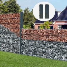 Gabionenzaun 8/6/8 Steinzaun Komplettpaket mit Pfosten + Distanzhalter Set