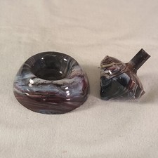 ANDY DAVIS, Glass Art Spinning Top Base, Megan's Run , 301H