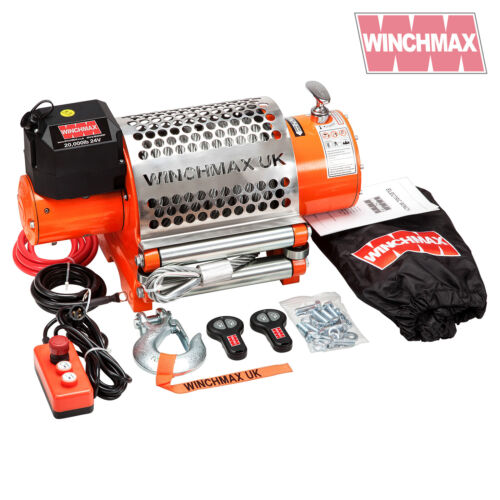Seilwinde Elektrisch 24V Erholung 4x4 9072kg WINCHMAX Original Orange Winde Fern - Bild 1 von 8