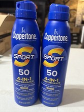Coppertone Sport 50 (2 PK) 4-IN-1 Performance Sunscreen Spray 5.5 oz Ea Exp 6/25 2.90 per gallon