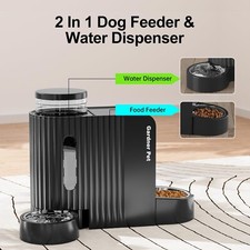 Automatic Gravity Pet Feeder, 1.8 Gallons 2 Dog Feeder and Water Dispenser