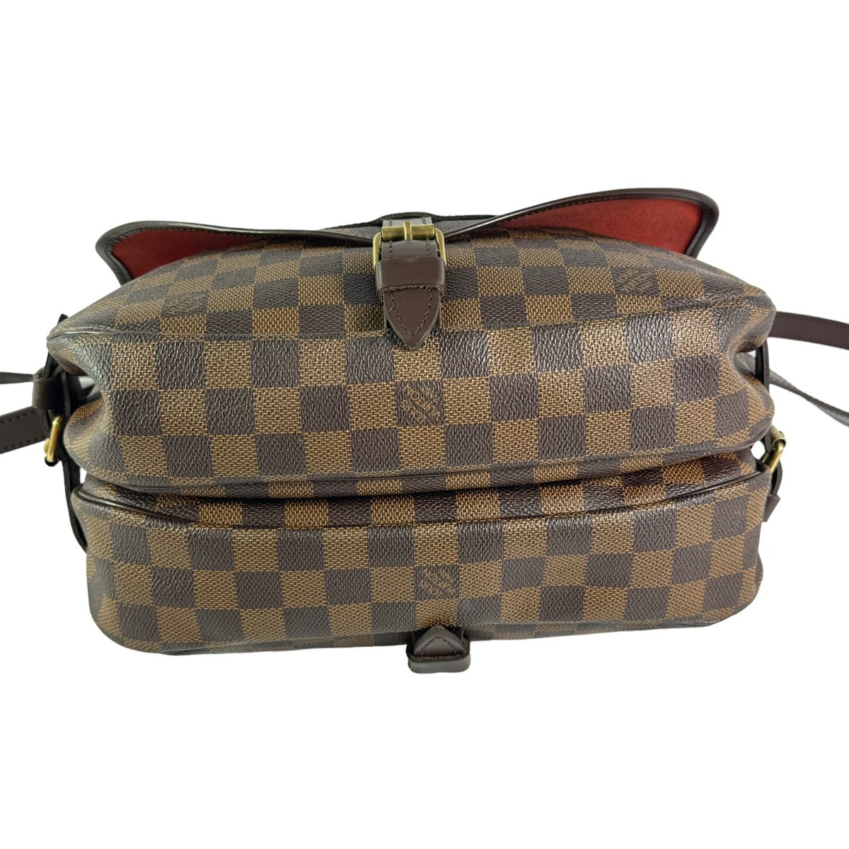 LOUIS VUITTON Brown Canvas Damier Ebene Saumur 30 Crossbody LOUIS VUITTON Brown Canvas Damier Ebene Saumur 30 Crossbody