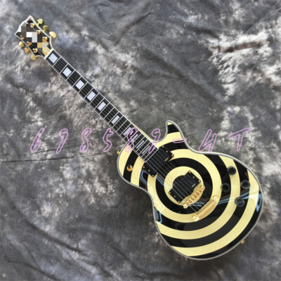 Zakk Wylde Les Paul Black&Yellow Electric Guitar Gold Hardware HH