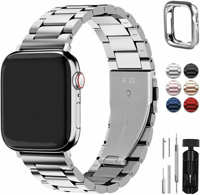 For Apple Watch Stainless Steel Band Strap+Case Series 10 9 8 7 6 5 SE 41/44/45