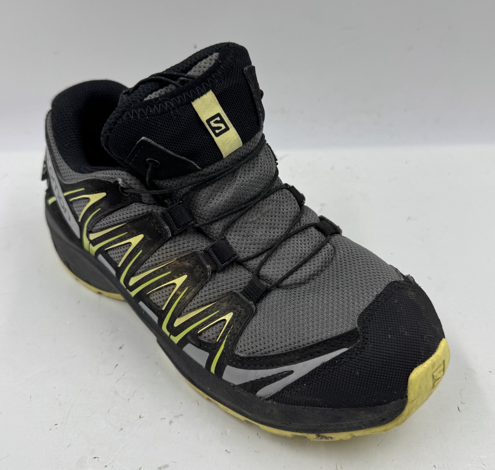 Scarpe da trail Salomon XA Pro 3D Cswp J bambino sneaker 5 grigio nero impermeabili 411241