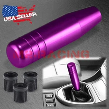 Universal 5" Shift Knob Chrome Aluminum Purple Manual Stick Lever Stick Shifter