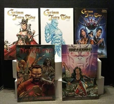 Grimm Fairy Tales Books -Unleashed & Neverland -5pc. Assorted Book Lot ALL NEW! 