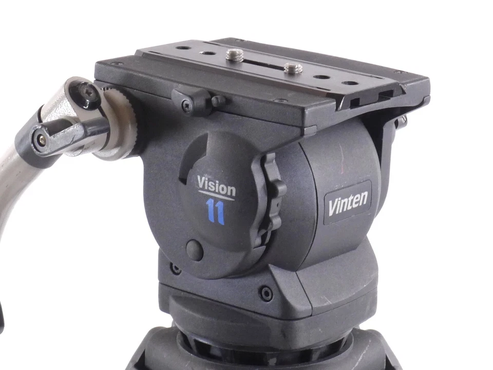 Vinten Vision 11 Fluid Head Aluminum Tripod 100mm Black with Ground Spreader - Image 4 of 4
