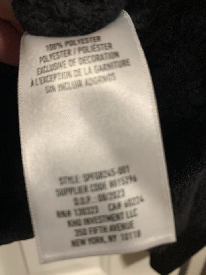 Chaqueta Pullover Spyder Imitación Piel Suave Acogedora Cuarto Cremallera.  Negro. Nuevo con etiquetas, talla S Foto 4 de 4