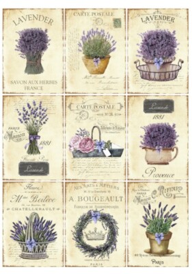 BÜGELBILD-Vintage-Shabby-Nostalgie-Lavendel-Lavender-3267