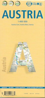 Map of Austria, Laminated & Folded by Borch Maps