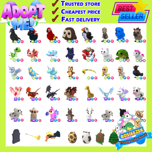 Adopt Me Pets Shop-MEGA NEON FLY RIDE MFR NFR FR Niger