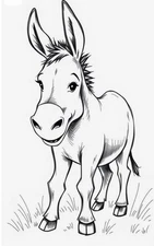 10” LARGE donkey car bonnet side sticker van vinyl graphic decal wall art